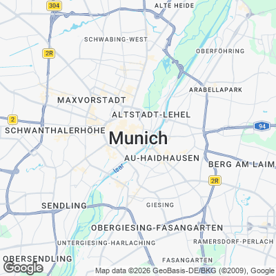 Karte von München und Umgebung