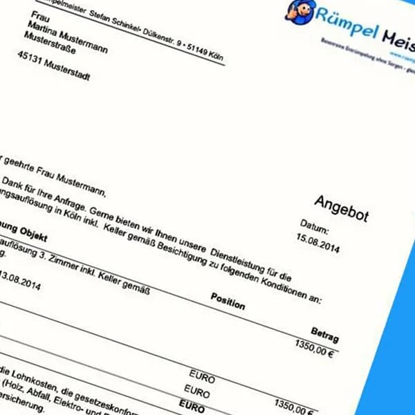 kostenvoranschlag kostenlos